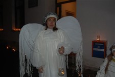 Průvod andílků 2009 s nadílkou Mikuláše